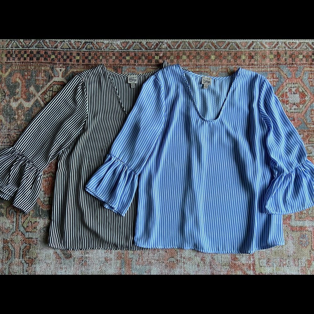 Como Vintage stripe blouse bundle - size M